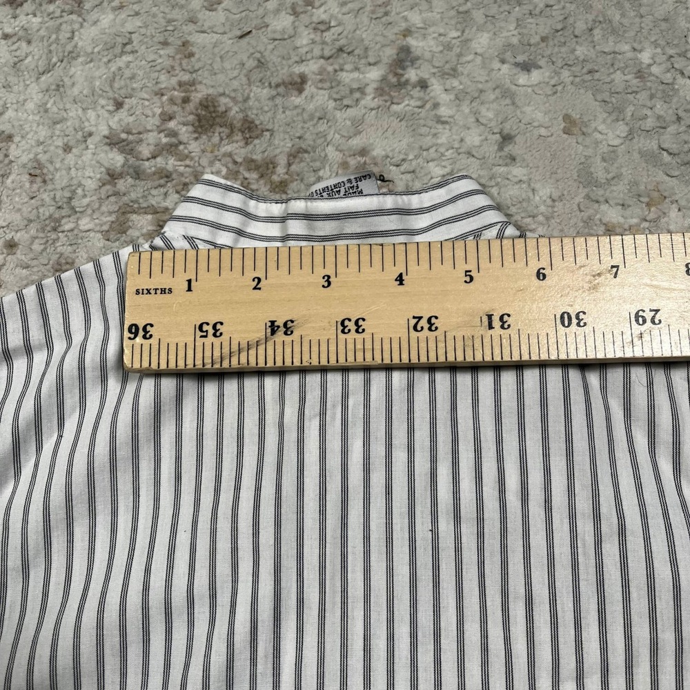Vintage Good Lad Boys 4T Striped Band Collar Button Down Shirt White Black - Picture 13 of 15